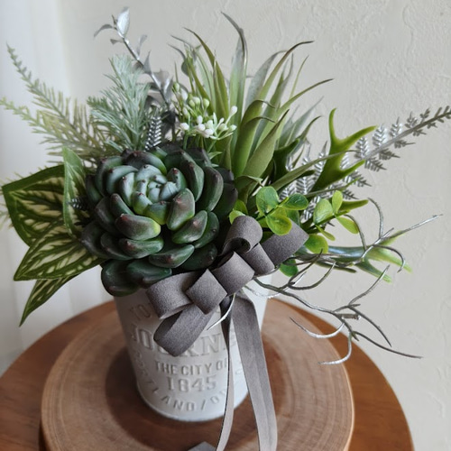 枯れない観葉植物2こセット グリーンアレンジメント 男前インテリア