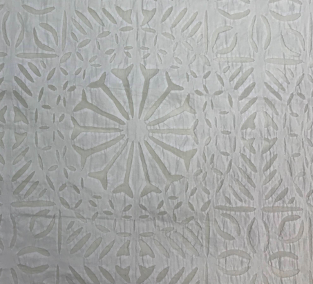 1枚単位【リバースアップリケ生地】インド綿100%【AQW-CC-005-WHITE】102cm巾×2.4ｍ