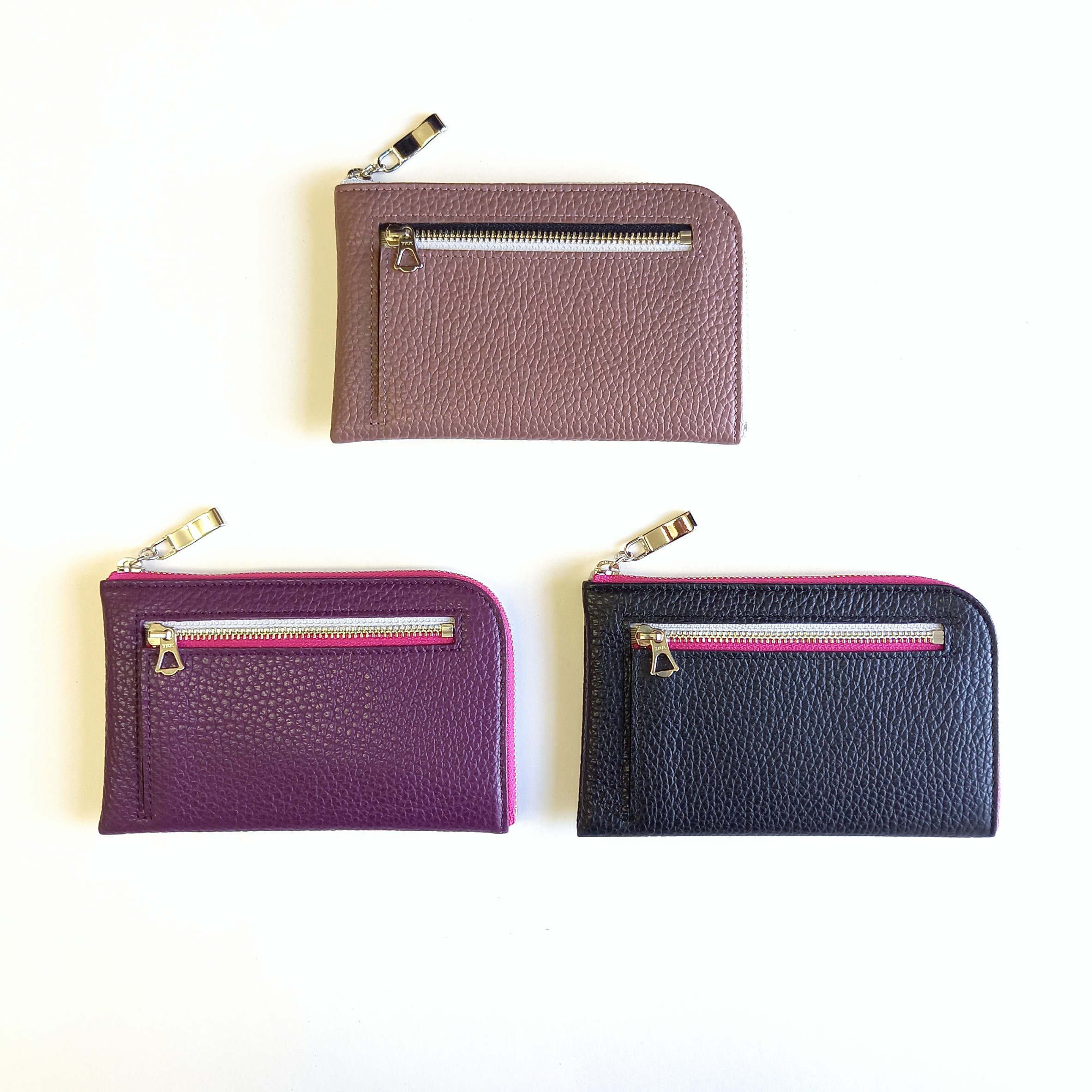 ブルべ冬さんに似合う＜高級本革ミニ財布＞洗練された大人カラー◇薄い！軽い！コンパクト◇10枚カードポケット◇レザー 皮