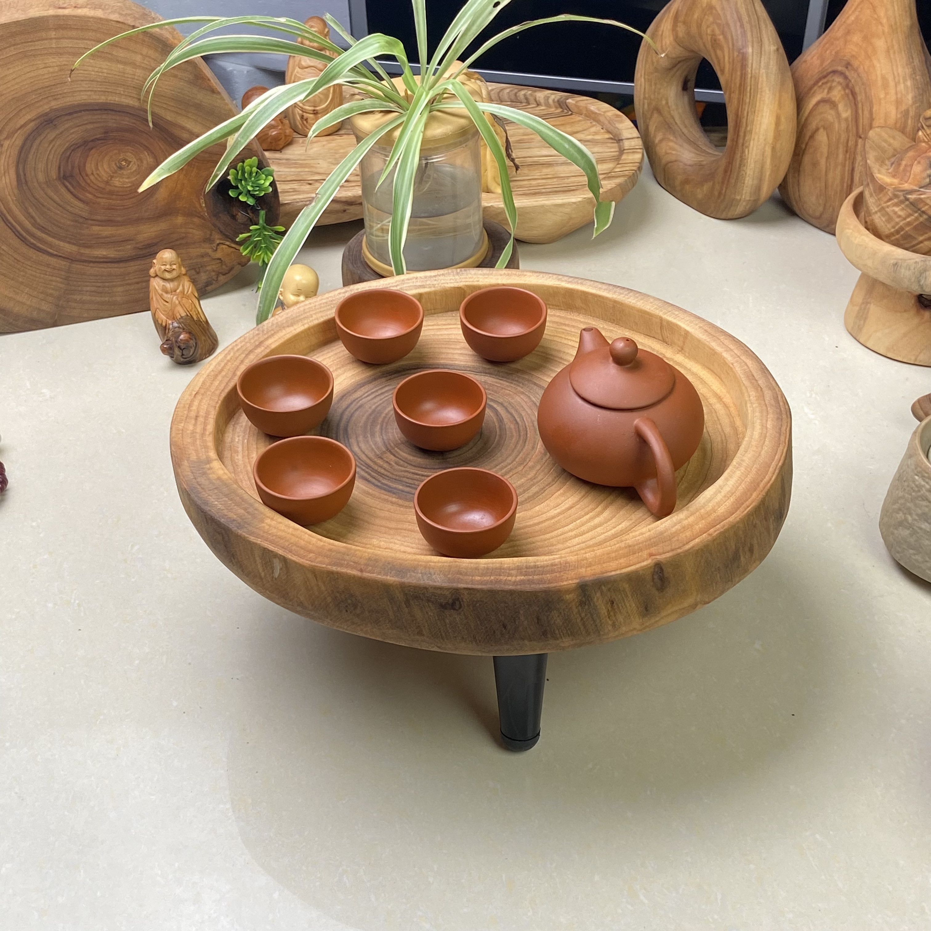 ピクニックのテーブル  屋外ティーテーブル  茶皿 折り畳み式テーブルA0076