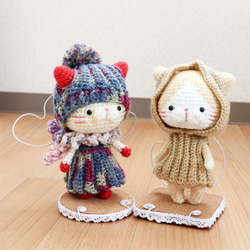 あみぐるみ　ちょこんとお座り甘えんぼぷーちゃんのストラップ♡他１点 あみぐるみ ちょこんとお座り甘えんぼぷーちゃんのストラップ