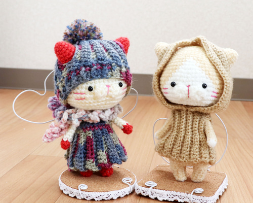 ハンドメイド♡あみぐるみ あみぐるみ用のハンドメイドドールスタンド：ちょっくらおおきめ