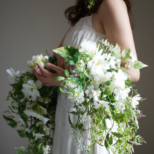 バレリーナブーケ ウェディングブーケ ウェディングフラワー 韓国