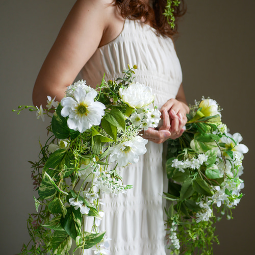 バレリーナブーケ ウェディングブーケ ウェディングフラワー 韓国