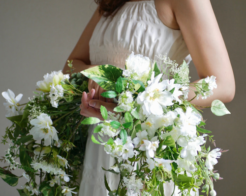アーティフィシャルフラワー ＊ ウェディングブーケ 韓国 バレリーナブーケ バレリーナブーケ ウェディングブーケ ウェディングフラワー 韓国