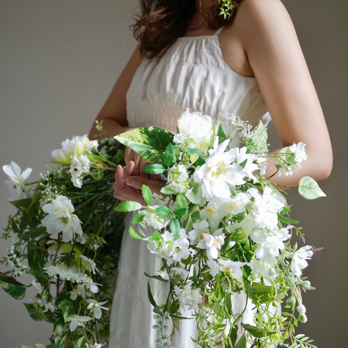 バレリーナブーケ ウェディングブーケ ウェディングフラワー 韓国