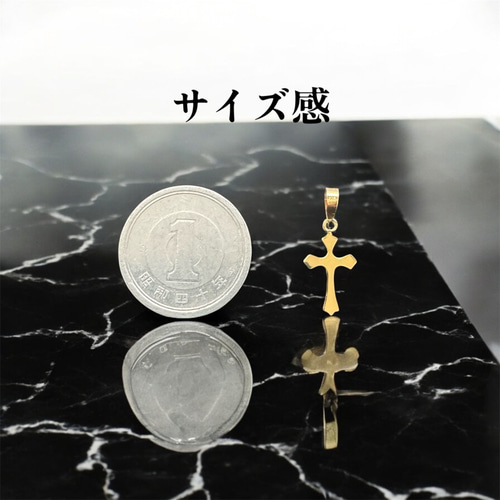 K18 クロスペンダント｜プレート型】18金イエローゴールド｜小ぶり