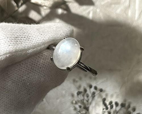 ムーンストーン 指輪 リング 天然石 フリーサイズ 月長石 04 指輪