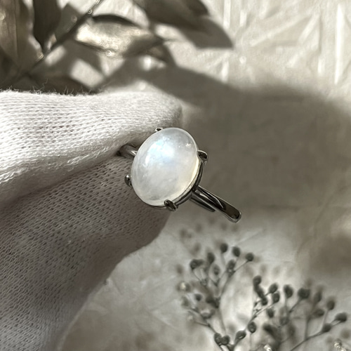 ムーンストーン 指輪 リング 天然石 フリーサイズ 月長石 04 指輪