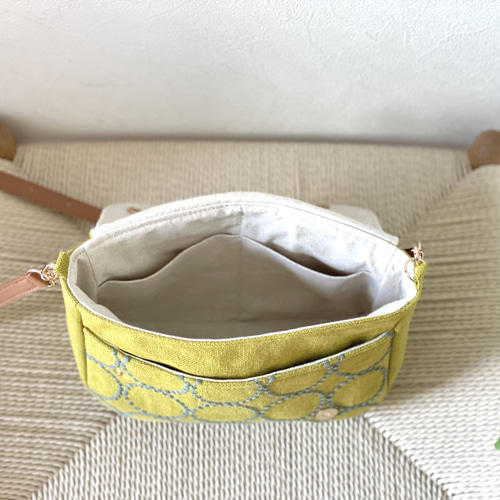 ⚮̈ミナペルホネン tambourine yellow ピアノフラップポシェット