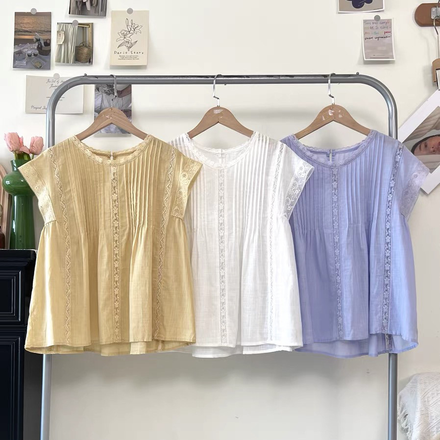 夏、ブラウス、トップス、リネン100%