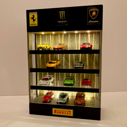 1/18展示可能・3面照明スリットミラー・ディスプレーBOX / ネオジオラマ 1/18展示可能・3面照明スリットミラー・ディスプレーBOX / 2色