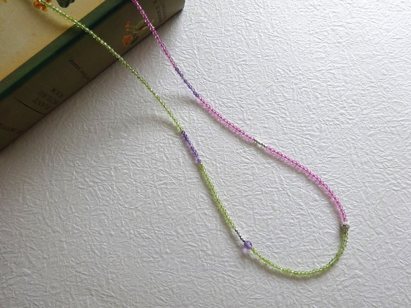 カラフル天然石のロングネックレス2
