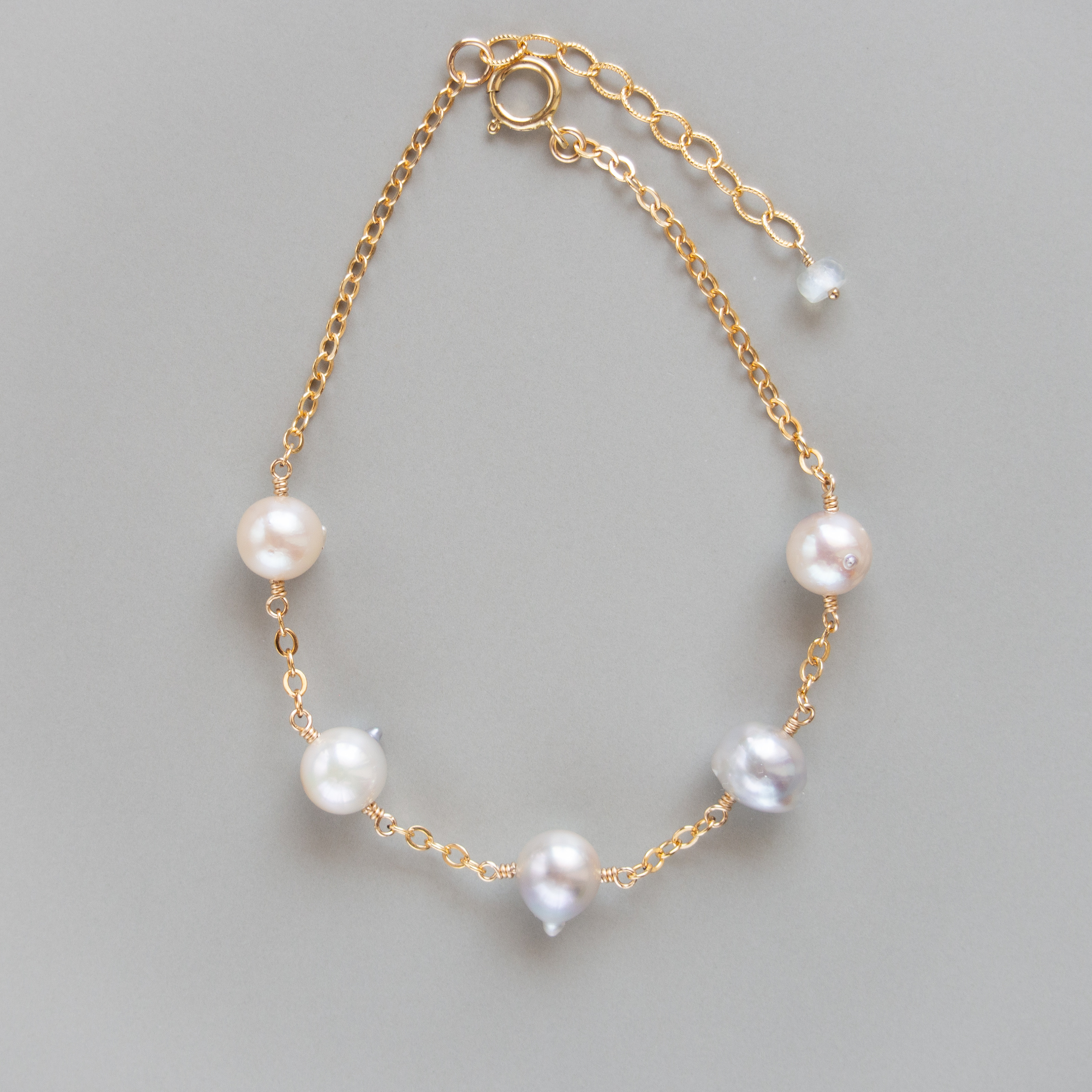 あこや真珠（バロック）のブレスレット（14KGF）