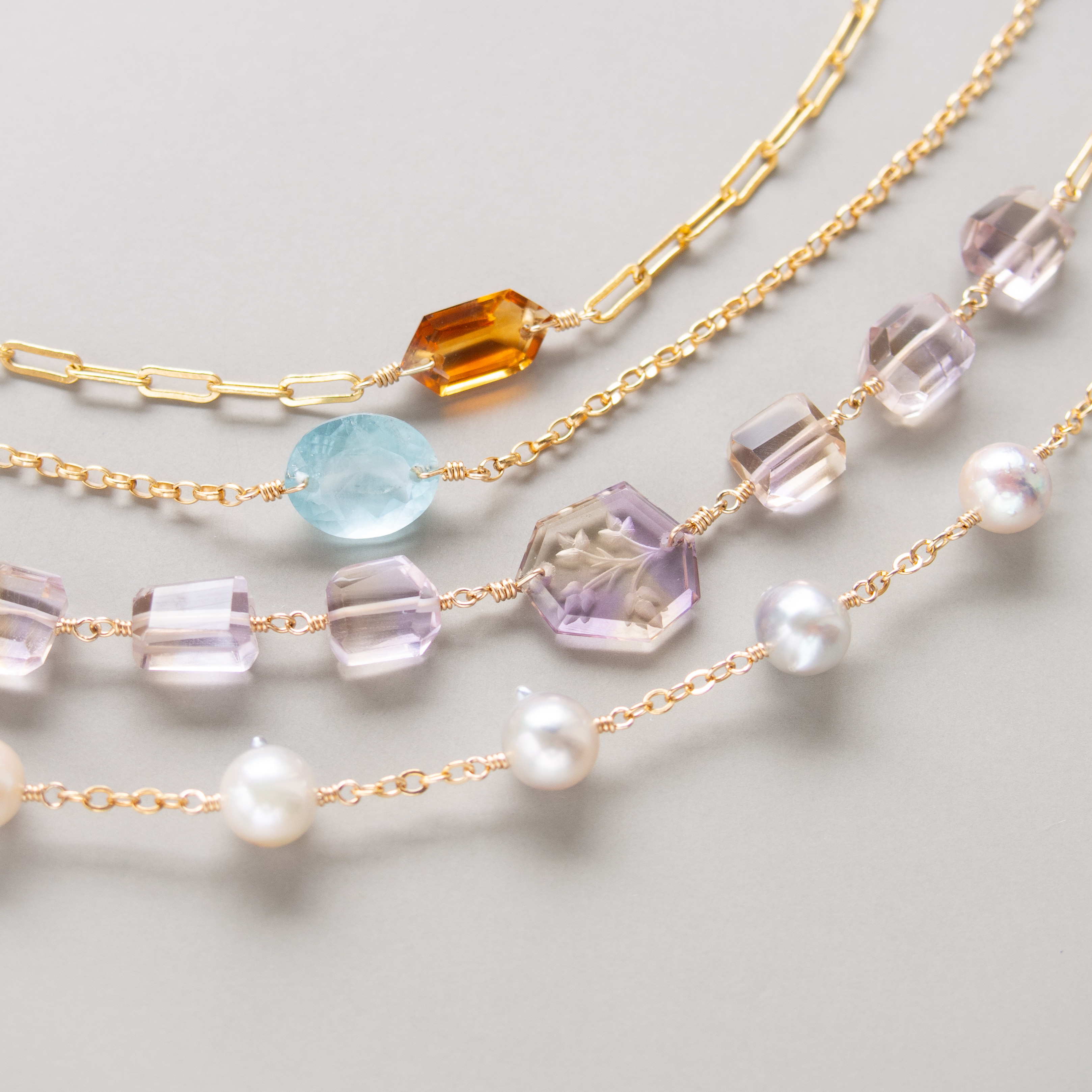 あこや真珠（バロック）のブレスレット（14KGF）