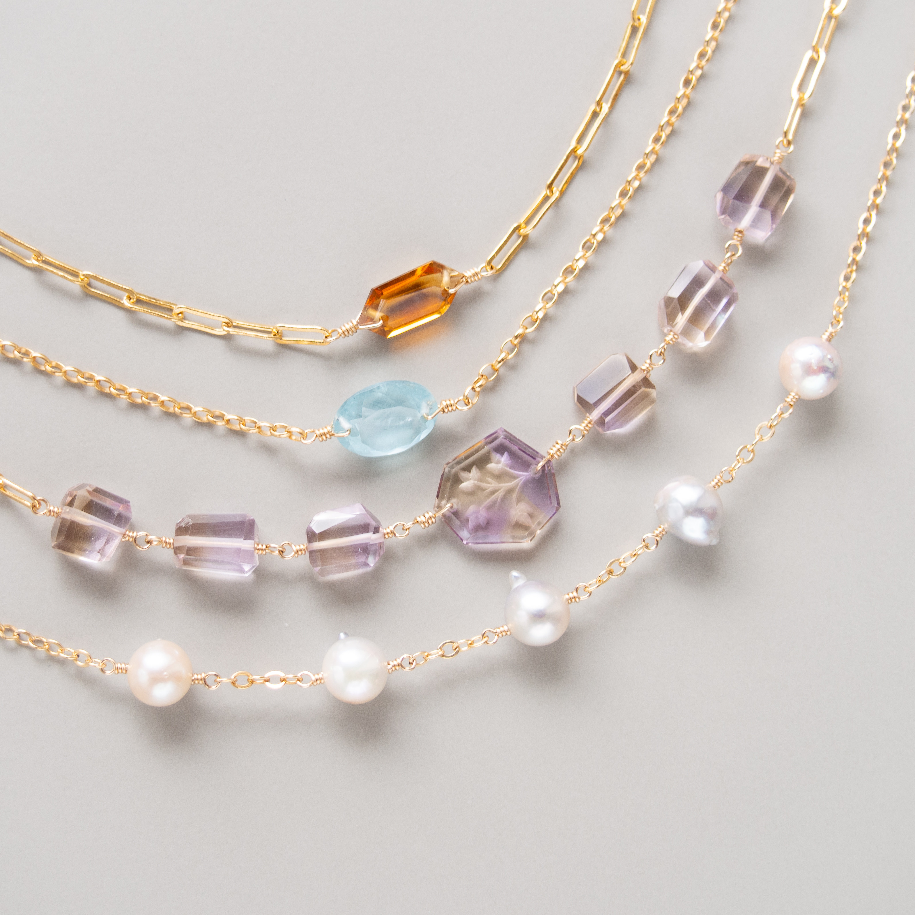 あこや真珠（バロック）のブレスレット（14KGF）