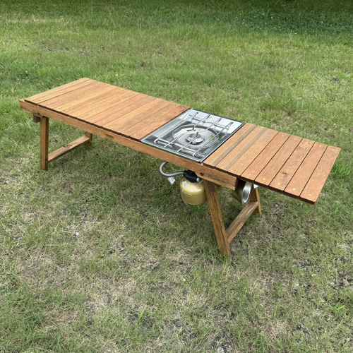 折りたたみローテーブル キャンプテーブル フラットバーナーigtテーブル真鍮ギア 折りたたみローテーブル キャンプテーブル フラットバーナーigt