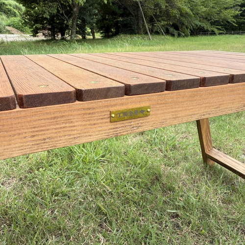 IGT対応 ウッドテーブル ウォルナット色 折りたたみキャンプテーブル ダークウォルナット色 折りたたみキャンプテーブル IGT規格対応