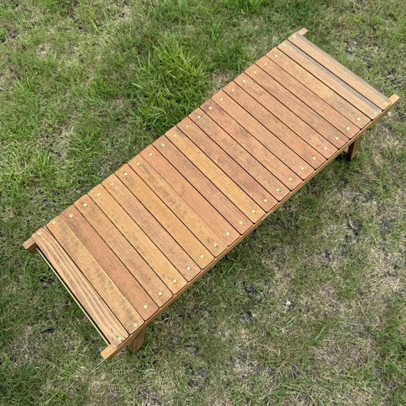 IGT対応 ウッドテーブル ラスティックパイン 真鍮 折たたみ キャンプ