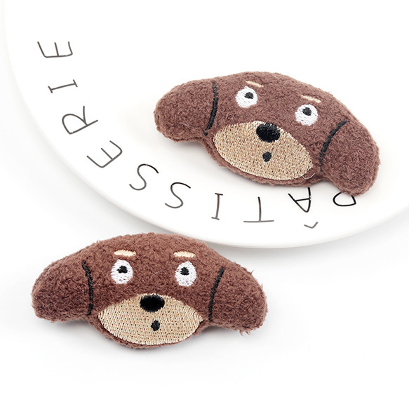 C375 6個 クッションパーツ いぬ 犬 マスコット ぬいぐるみ デコパーツ 貼付け可   3 x（2ヶ） 3枚目の画像