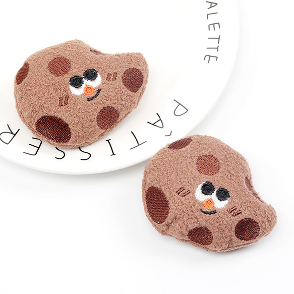 C378 6個 クッションパーツ クッキー スイーツ マスコット ぬいぐるみ デコパーツ 貼付け可 3 x（2ヶ） 3枚目の画像