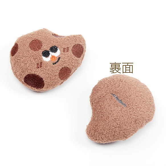 C378 6個 クッションパーツ クッキー スイーツ マスコット ぬいぐるみ デコパーツ 貼付け可 3 x（2ヶ） 2枚目の画像