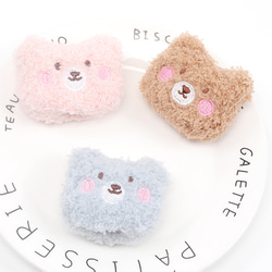 C205 6個 クッションパーツ くま テディベア マスコット ぬいぐるみ デコパーツ 貼付け可  3 x（2ヶ） 2枚目の画像