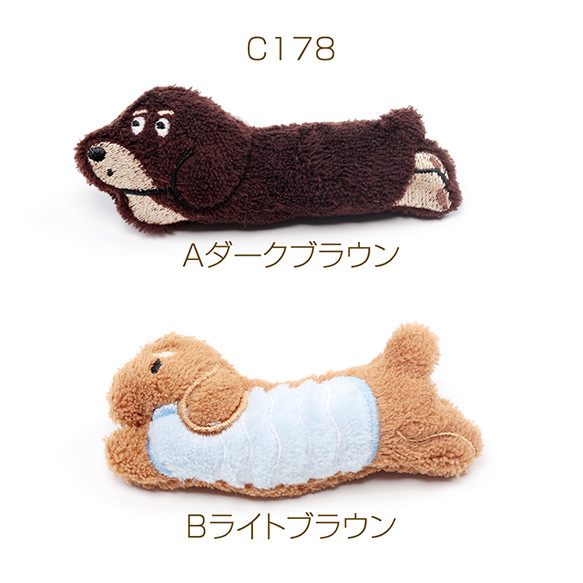 C178 3個クッションパーツ いぬ ダックスフンド マスコット ぬいぐるみ デコパーツ 貼付け可   3 x（1ヶ） 1枚目の画像