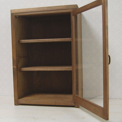 一枚扉のミニカップボード/シェルフ（現品） 3枚目の画像