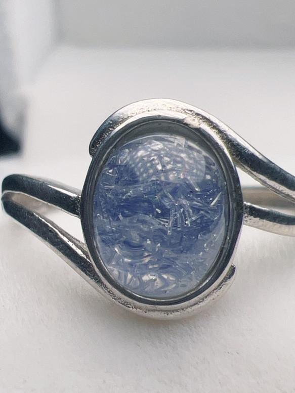 2.16gram天然無処理 デュモルチェライト リング s925シルバー