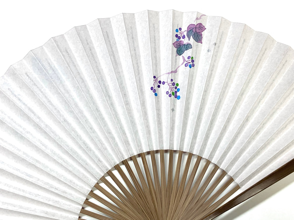 趣 -omomuki- 〈野葡萄〉　京扇子 6枚目の画像
