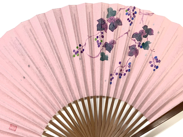 趣 -omomuki- 〈野葡萄〉　京扇子 4枚目の画像