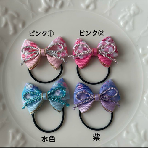 オーダーページ】 和柄リボン キッズサイズ ヘアゴム ヘアクリップ