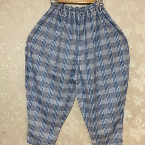 kapital キャピタル　チェック柄バルーンパンツ　ブルー 05289246049-p.jpg?ts=1763052475429