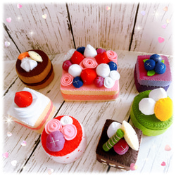 cocページ＊フェルトケーキ おままごと フェルトのケーキ屋さん (C373） | 型紙、パターン
