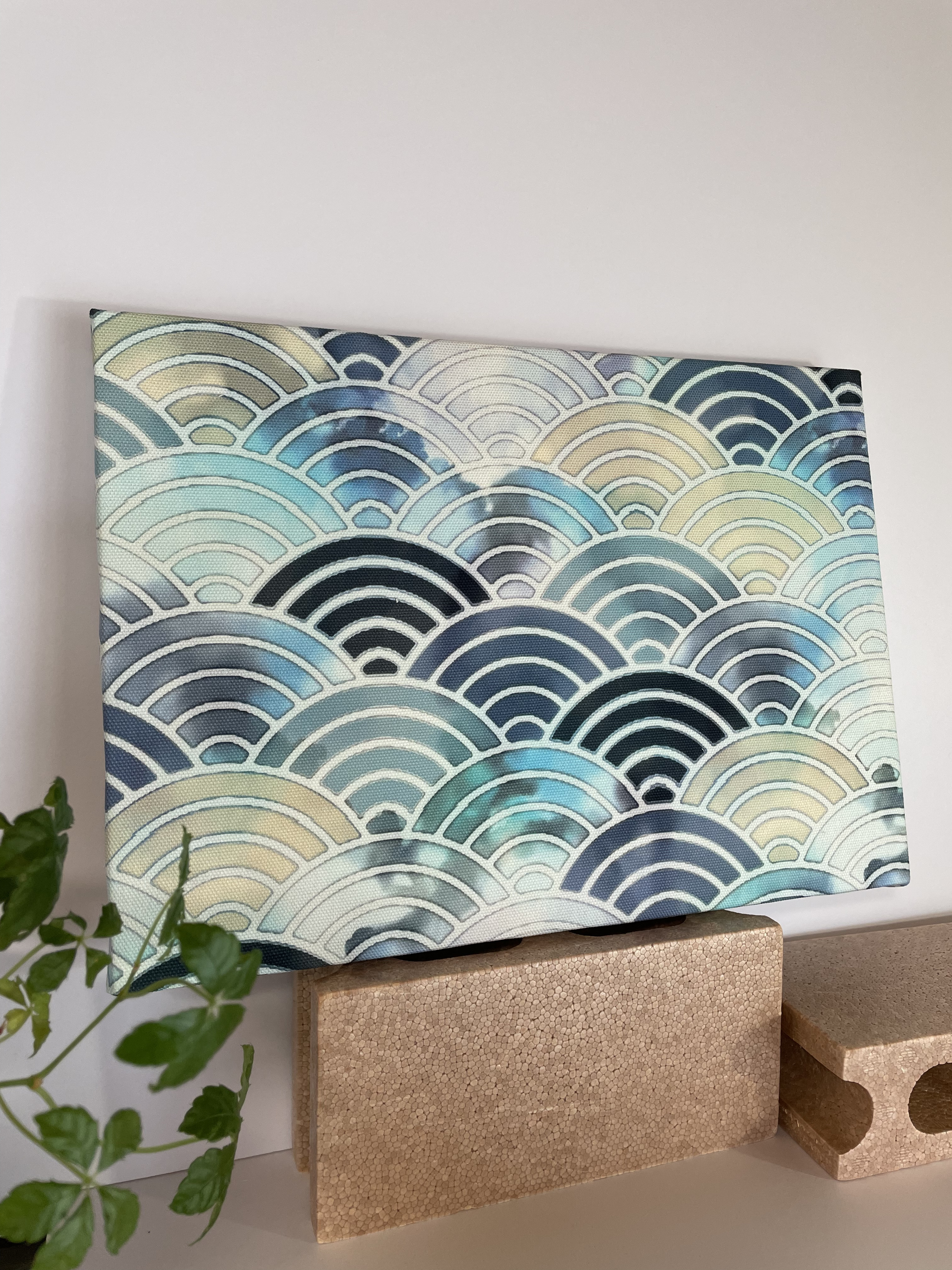 《A3版》青海波〔せいがいは〕文様のファブリックパネル