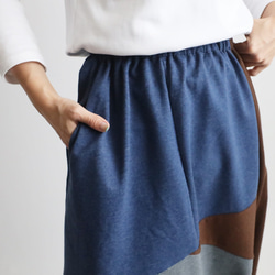 ⁂（送料無料）２０２５秋の新作　８５cm　裏パイル スウェット　愉快なパッチワーク　サルエル　パンツ　ゆったり　Y79F 6枚目の画像