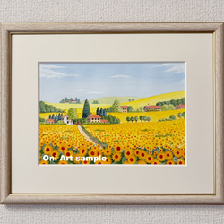 春爛漫03」アクリル画 額縁付 原画 キャンバス F4サイズ 絵画