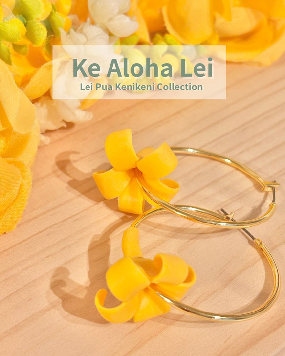 【ピカケページ】Hawaii・プアケニケニピアス・4セット Ke Aloha Lei】プアケニケニコレクション ハワイで愛される香り高い花