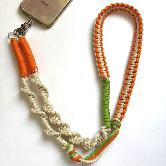 【ハンドメイド】パラコード・スマホ用ショルダーストラップ パラコード スマホ ショルダーストラップ | handmade SWINY