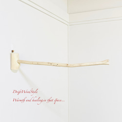 流木インテリア ６０ｃｍの流木枝を使った小鳥の止まり木 インコの壁掛けパーチ ピン止めタイプ ビス止め変更可 N131 8枚目の画像