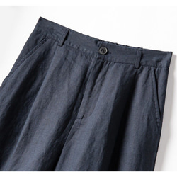 通勤もOkハーフパンツ　リネンハーフパンツ　　ゴムウエスト　3色　S-XLサイズ　L674 8枚目の画像