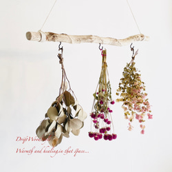 流木インテリア 無骨で古木風な天然流木のハンガーフック 流木ハンガー ハンギング ウォールデコ 北欧 N30 2枚目の画像