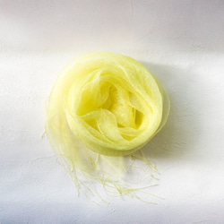 草木染めストール(さわやかイエロー) 2枚目の画像