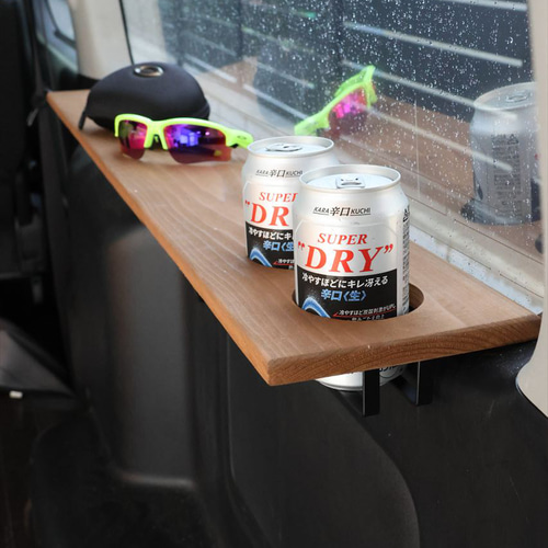 ハイエース 200 リアサイドテーブル 簡単ポン付け 車中泊 バンライフ