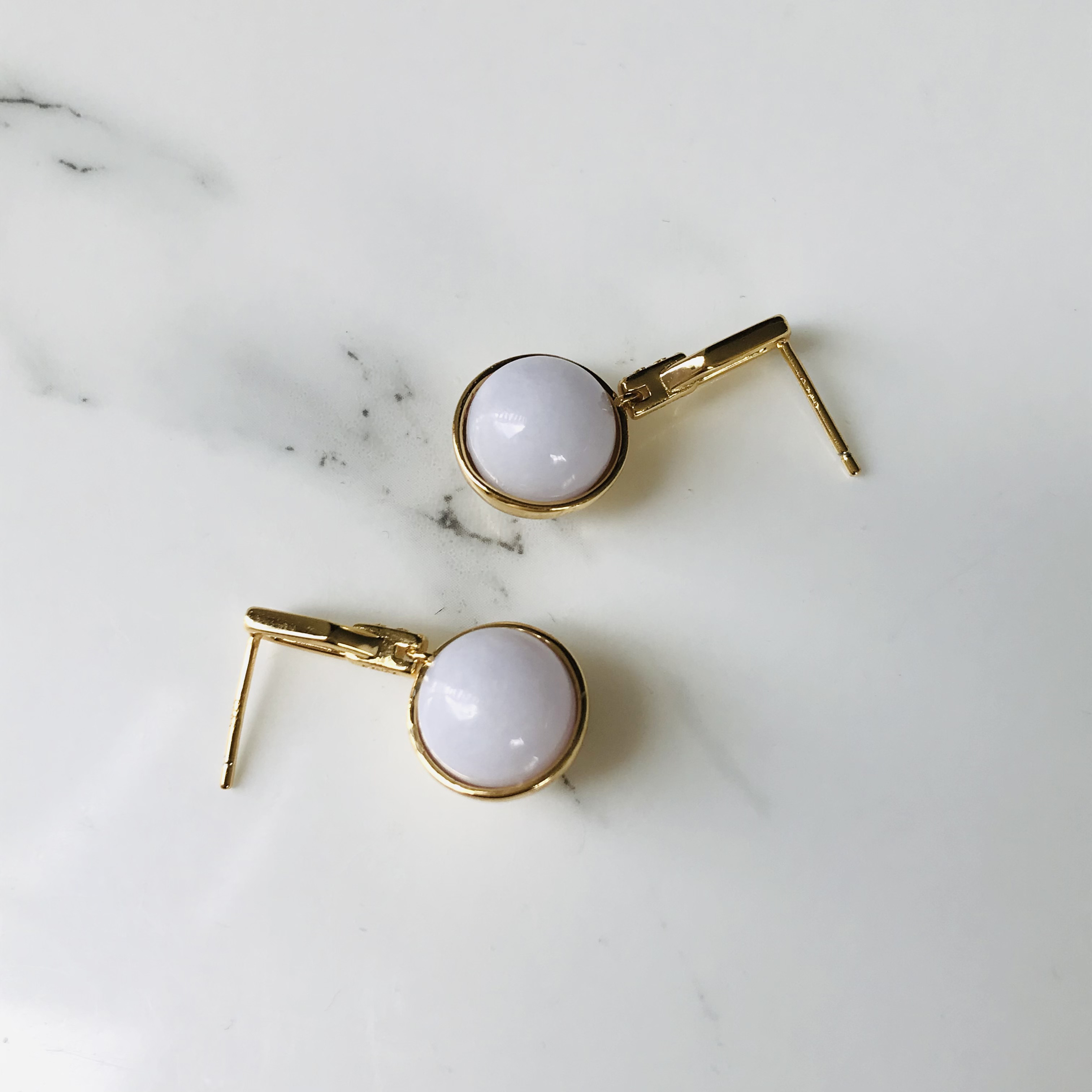 [P195-001] ジェイド　JADE  ヒスイ　本翡翠　ピアス　　天然石　一点物　ミャンマー産　s925