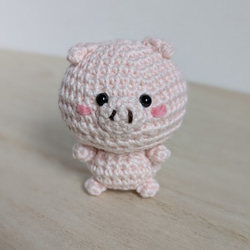 あみぐるみ　ちびねこ　猫　スコティッシュ風　グレーw　キーホルダー　ハンドメイド あみぐるみ ちびねこ 猫 スコティッシュ風 グレーw キーホルダー