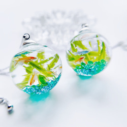 めだかのガラスドーム 金魚鉢 summer ロングネックレス ネックレス