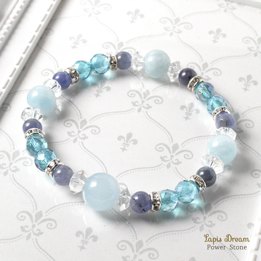 不安を手放し、未来を照らすお守り | アクアマリン、アクアオーラの天然石パワー.ストーン ブレスレット