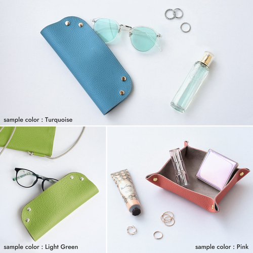 1つで2役◇マルチメガネケース 本革 国産シュリンクレザー 名入れ